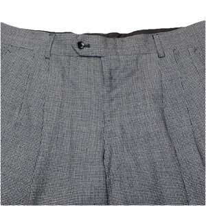 Oxxford Clothes Oxxfordsport (38x30 Cuffed) Triple Pleated Micro Houndstooth